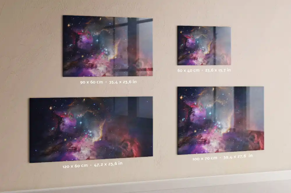 Tableau magnétique motif univers cosmique pour magnets
