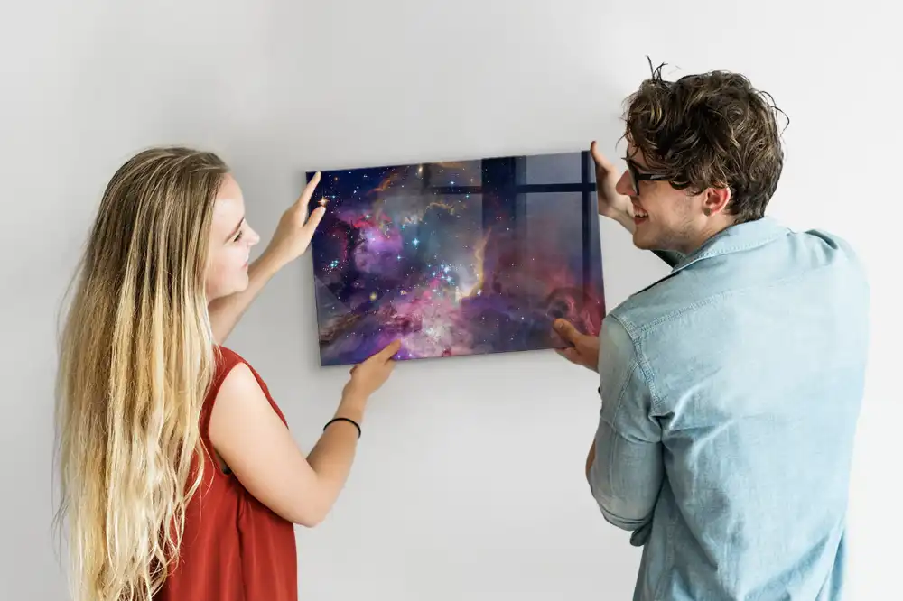 Tableau magnétique motif univers cosmique pour magnets