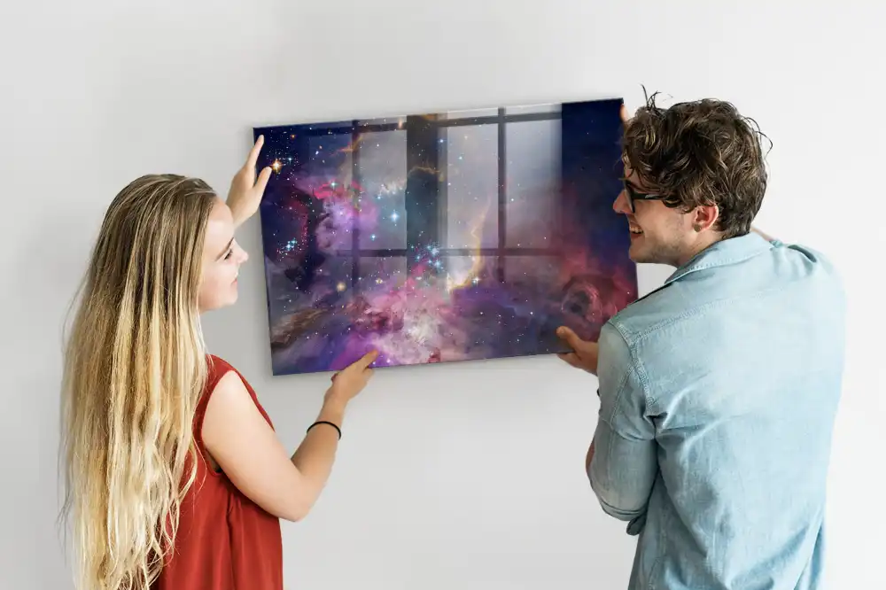 Tableau magnétique motif univers cosmique pour magnets