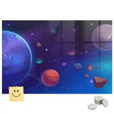 Tableau mural magnétique système planétaire