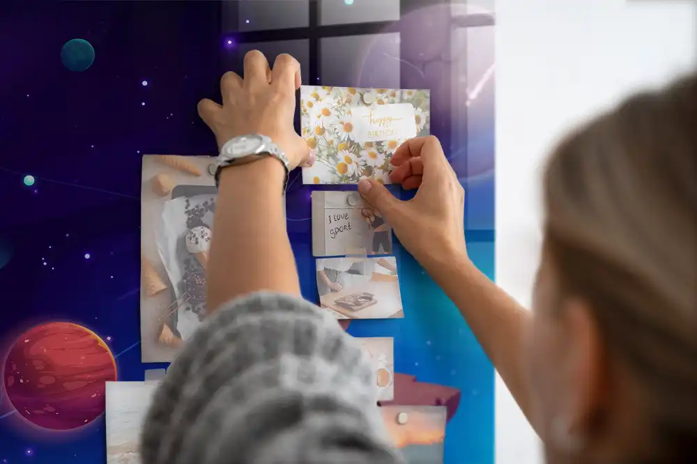 Tableau mural magnétique système planétaire