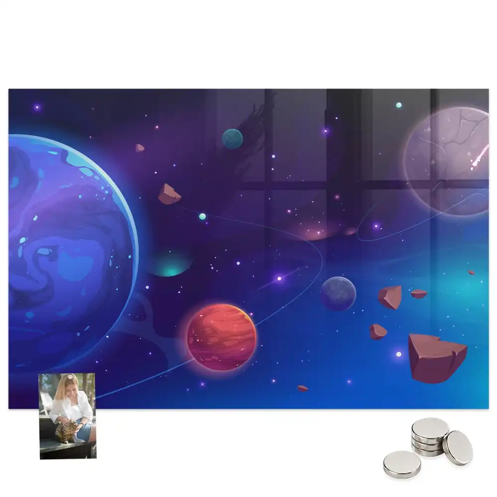 Tableau mural magnétique système planétaire