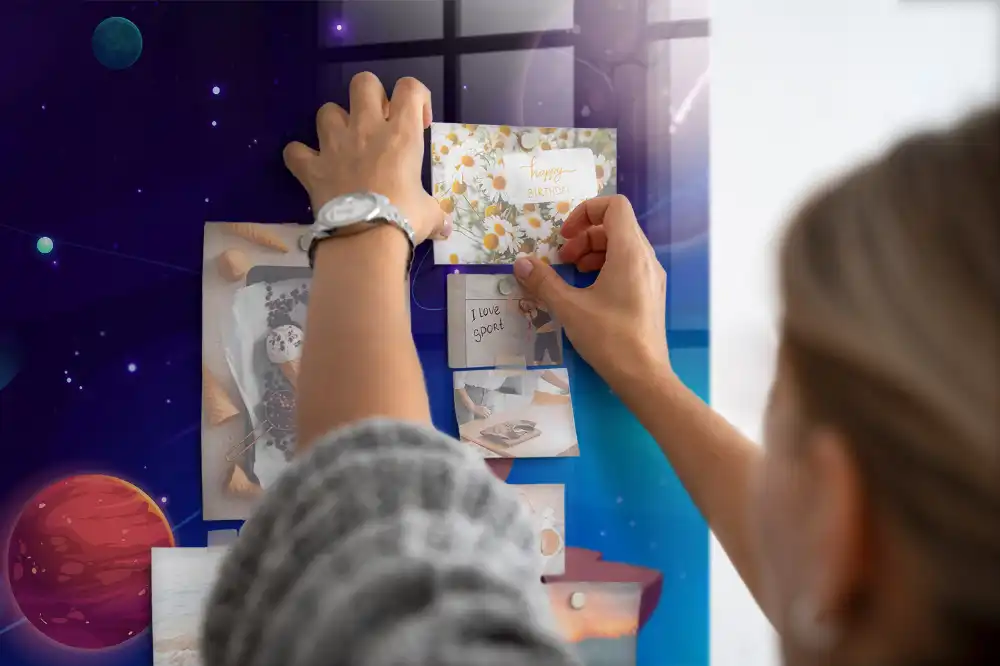 Tableau mural magnétique système planétaire