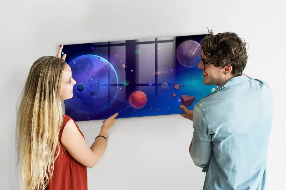 Tableau mural magnétique système planétaire