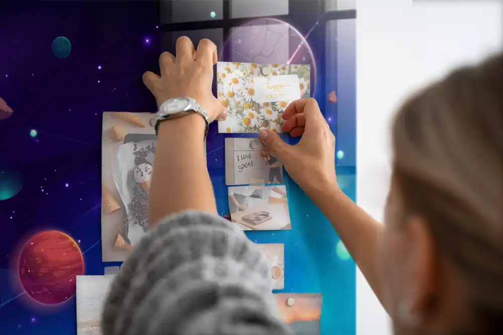 Tableau mural magnétique système planétaire