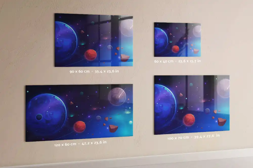 Tableau mural magnétique système planétaire