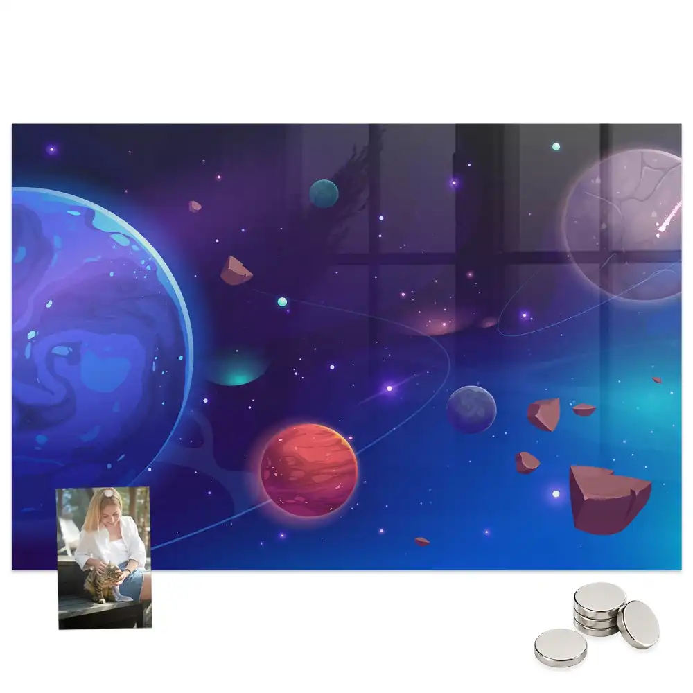 Tableau mural magnétique système planétaire