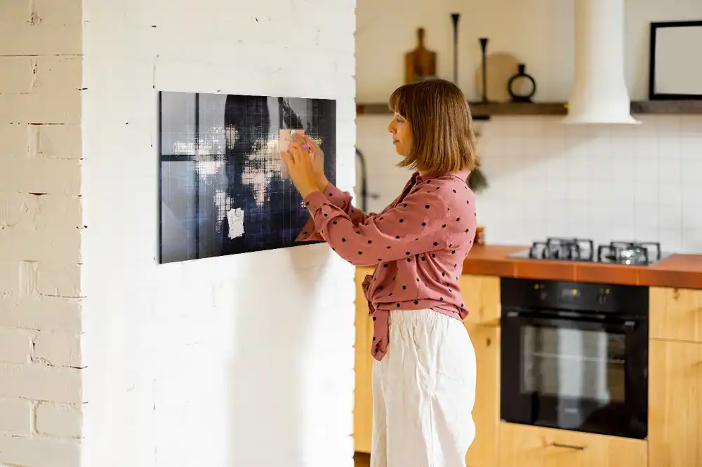 Tableau magnétique avec carte du monde artistique