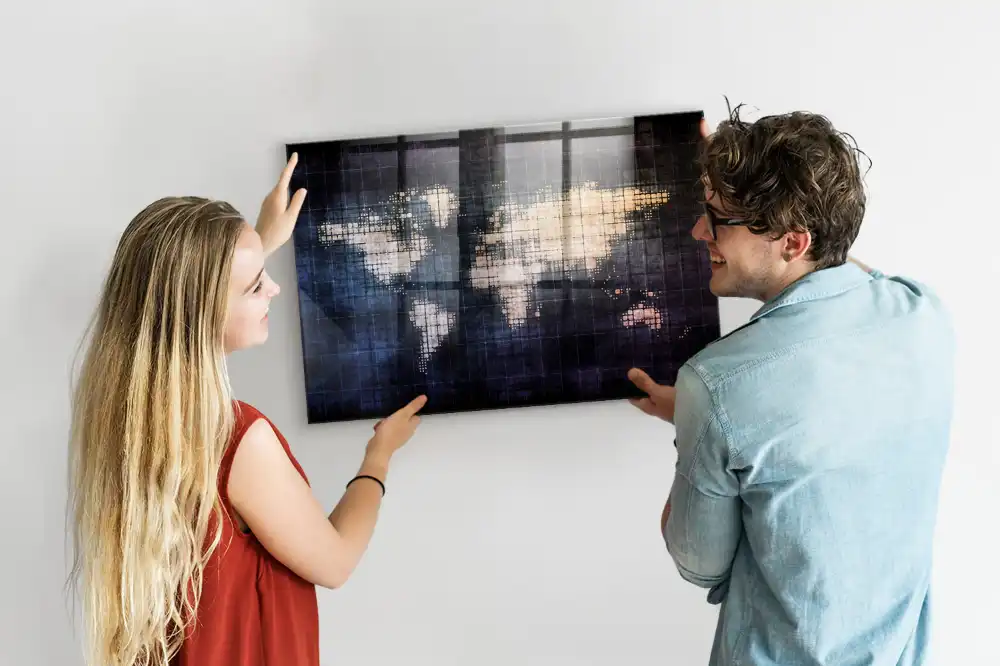 Tableau magnétique avec carte du monde artistique