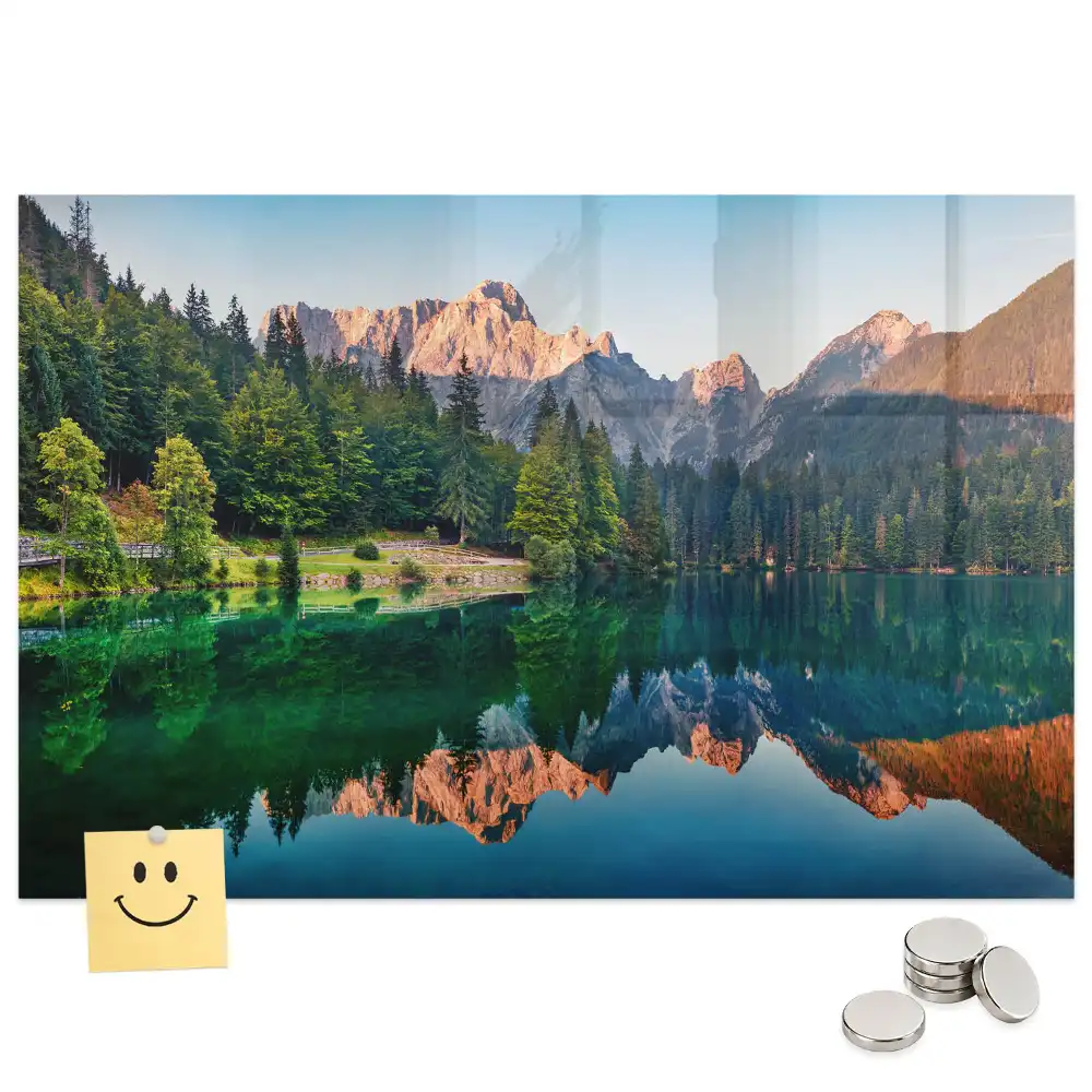 Tableau mural magnétique paysage avec un lac
