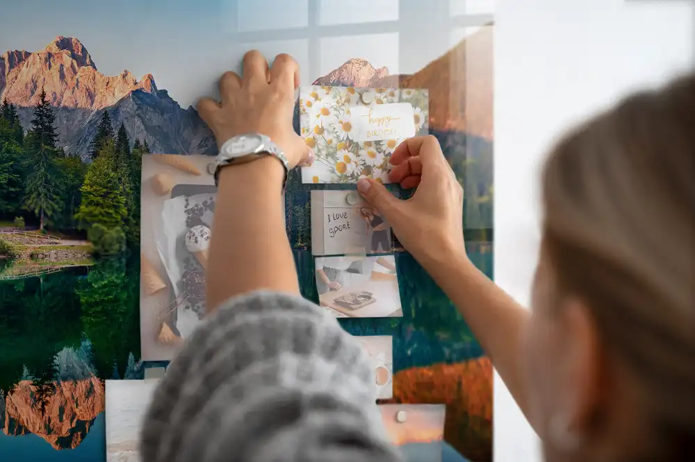 Tableau mural magnétique paysage avec un lac