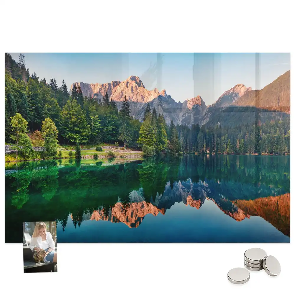 Tableau mural magnétique paysage avec un lac