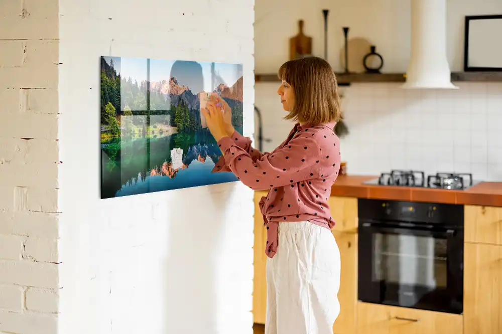 Tableau mural magnétique paysage avec un lac