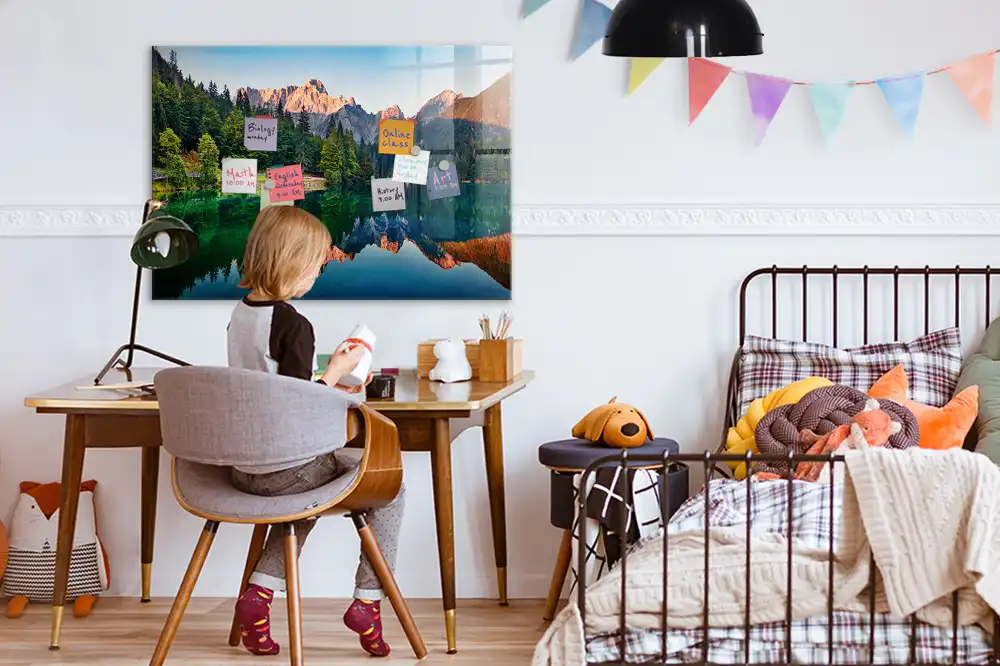 Tableau mural magnétique paysage avec un lac