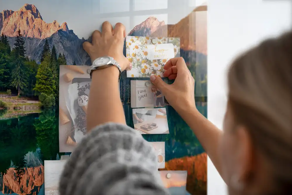Tableau mural magnétique paysage avec un lac