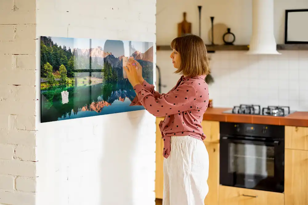 Tableau mural magnétique paysage avec un lac