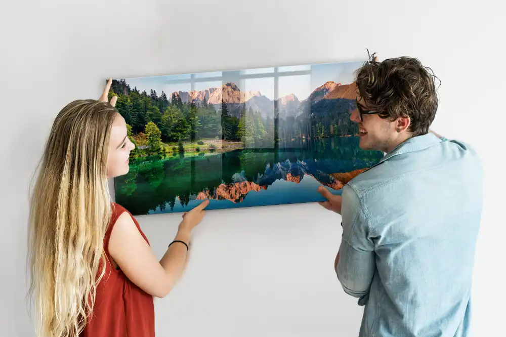 Tableau mural magnétique paysage avec un lac