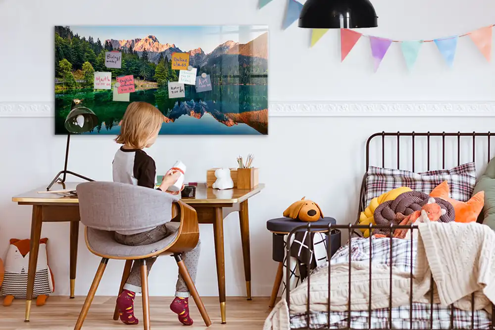 Tableau mural magnétique paysage avec un lac