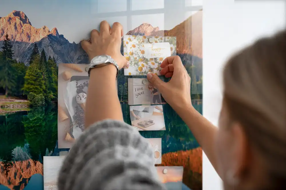 Tableau mural magnétique paysage avec un lac