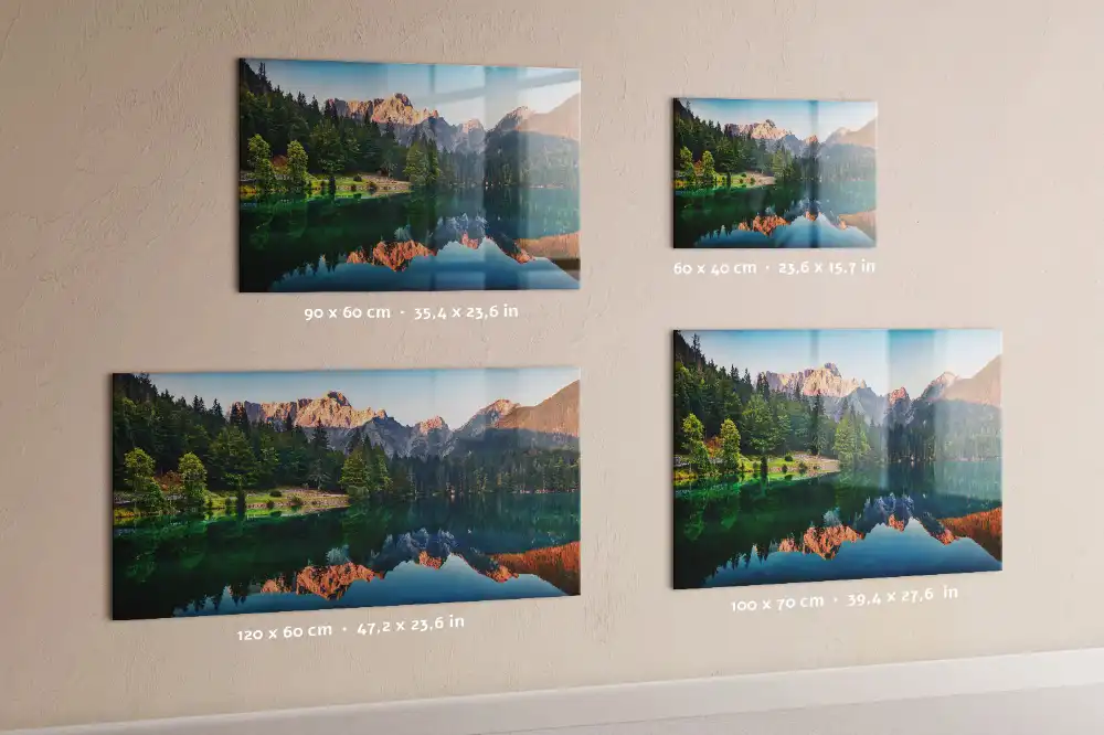 Tableau mural magnétique paysage avec un lac