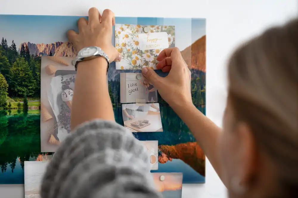 Tableau mural magnétique paysage avec un lac