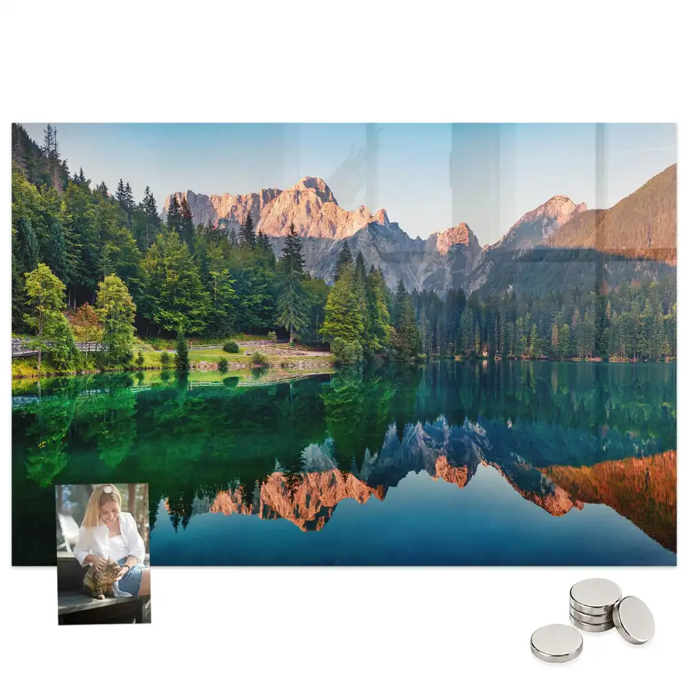 Tableau mural magnétique paysage avec un lac