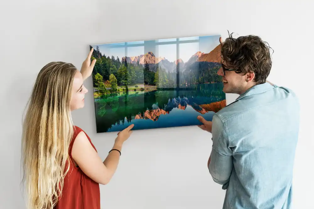 Tableau mural magnétique paysage avec un lac