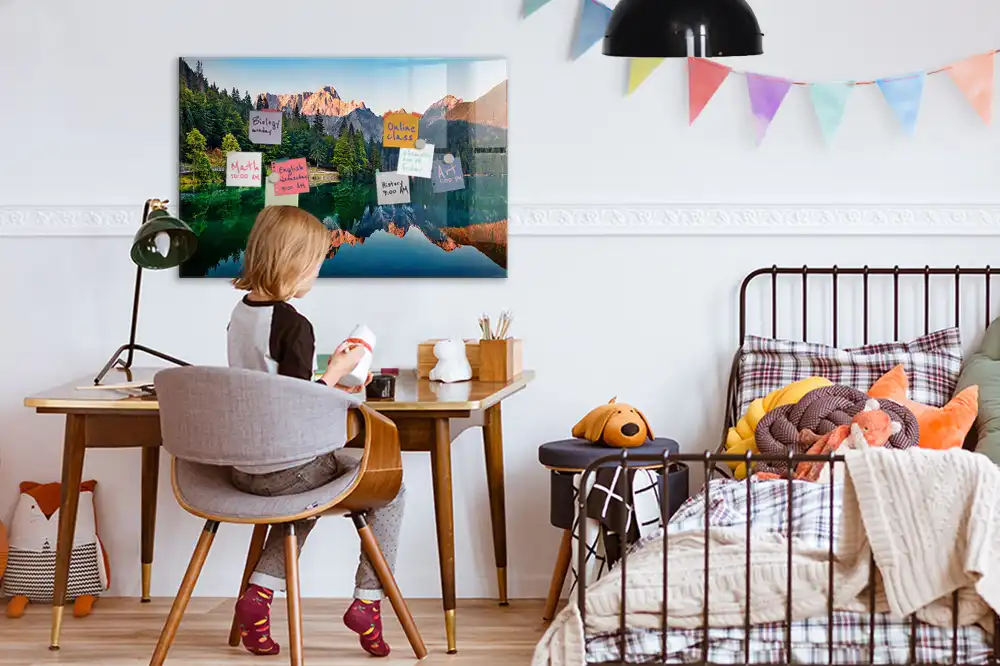Tableau mural magnétique paysage avec un lac