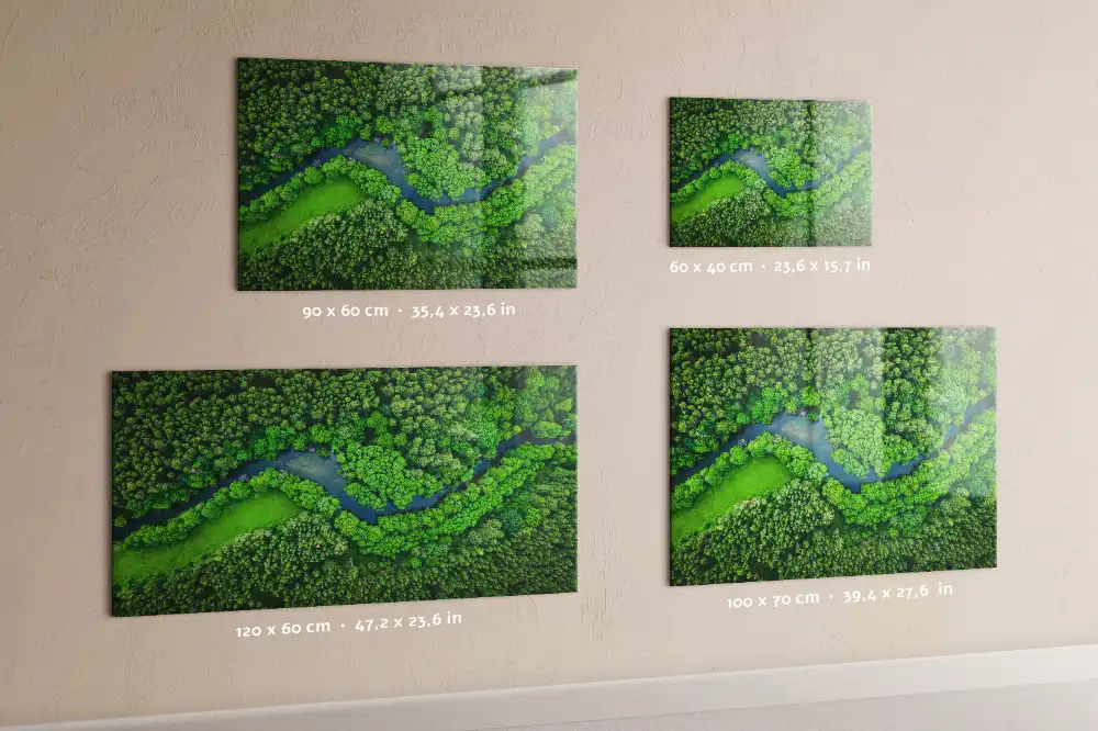 Tableau aimanté décoratif paysage de ruisseau forestier