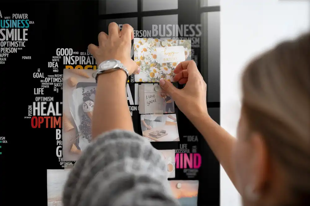 Tableau magnétique carte du monde colorée pour magnets