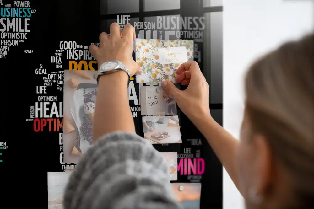 Tableau magnétique carte du monde colorée pour magnets