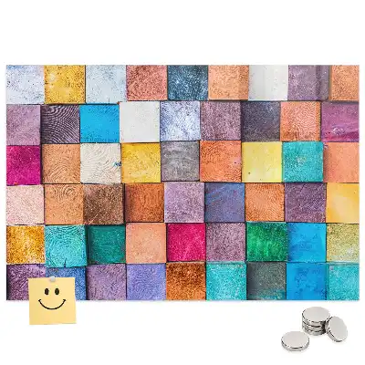 Tableau magnétique pour cubes en bois