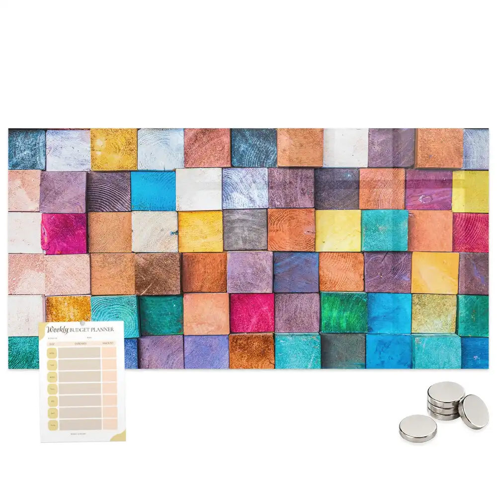 Tableau magnétique pour cubes en bois