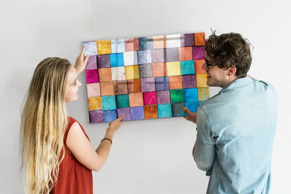 Tableau magnétique pour cubes en bois
