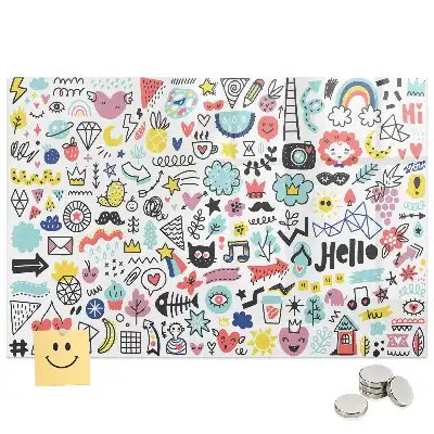 Tableau magnétique décoratif avec dessins faits main