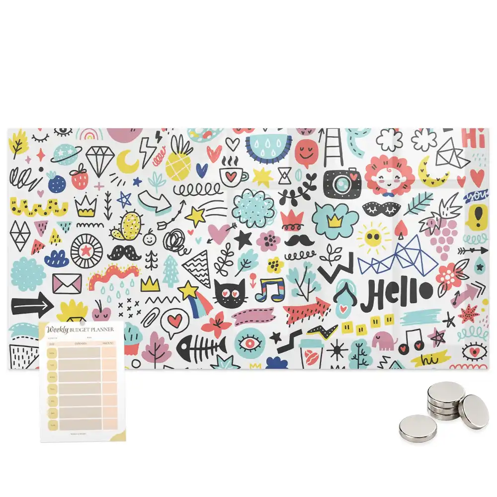 Tableau magnétique décoratif avec dessins faits main