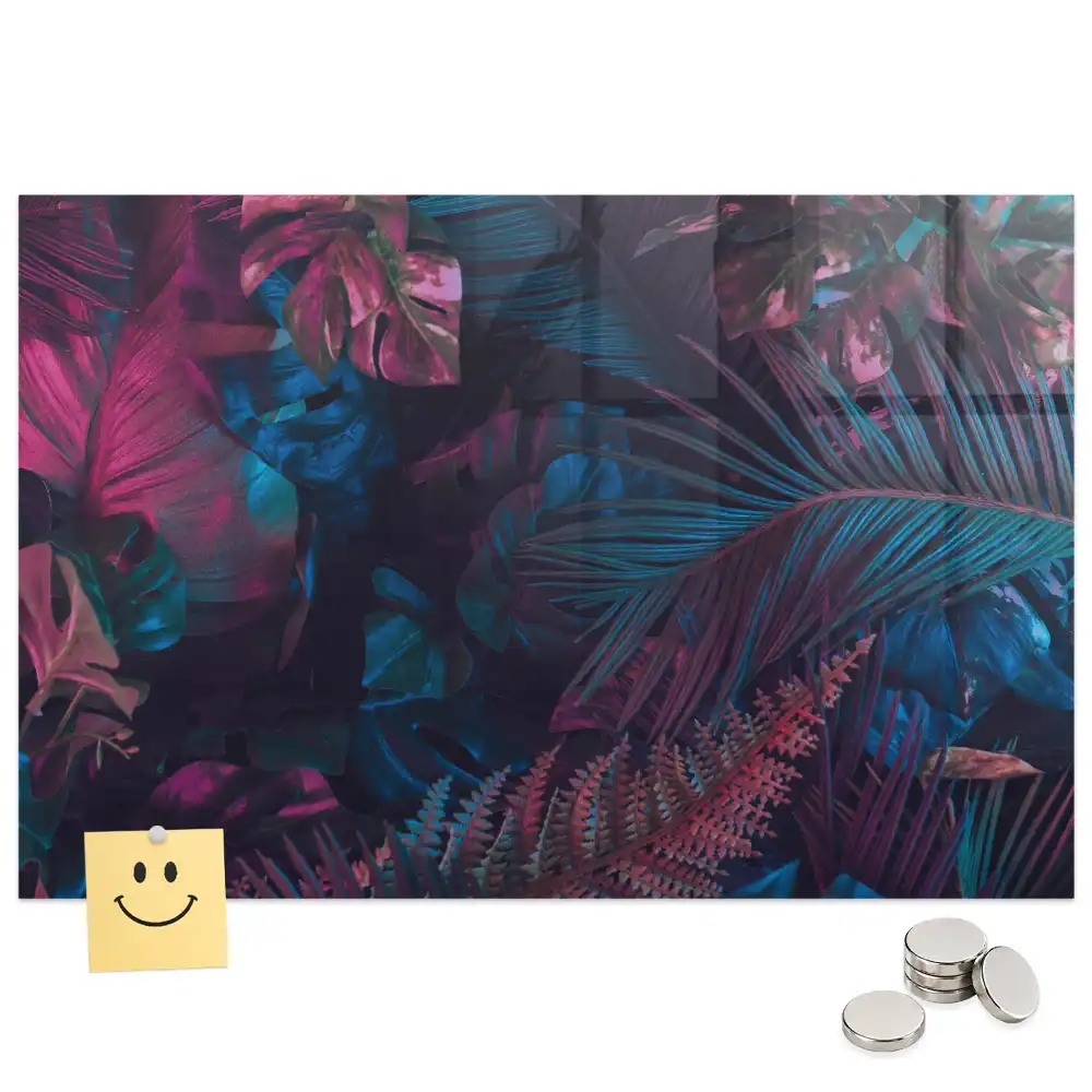 Tableau aimanté décor flore exotique