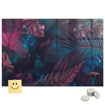 Tableau aimanté décor flore exotique