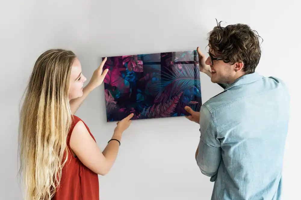 Tableau aimanté décor flore exotique