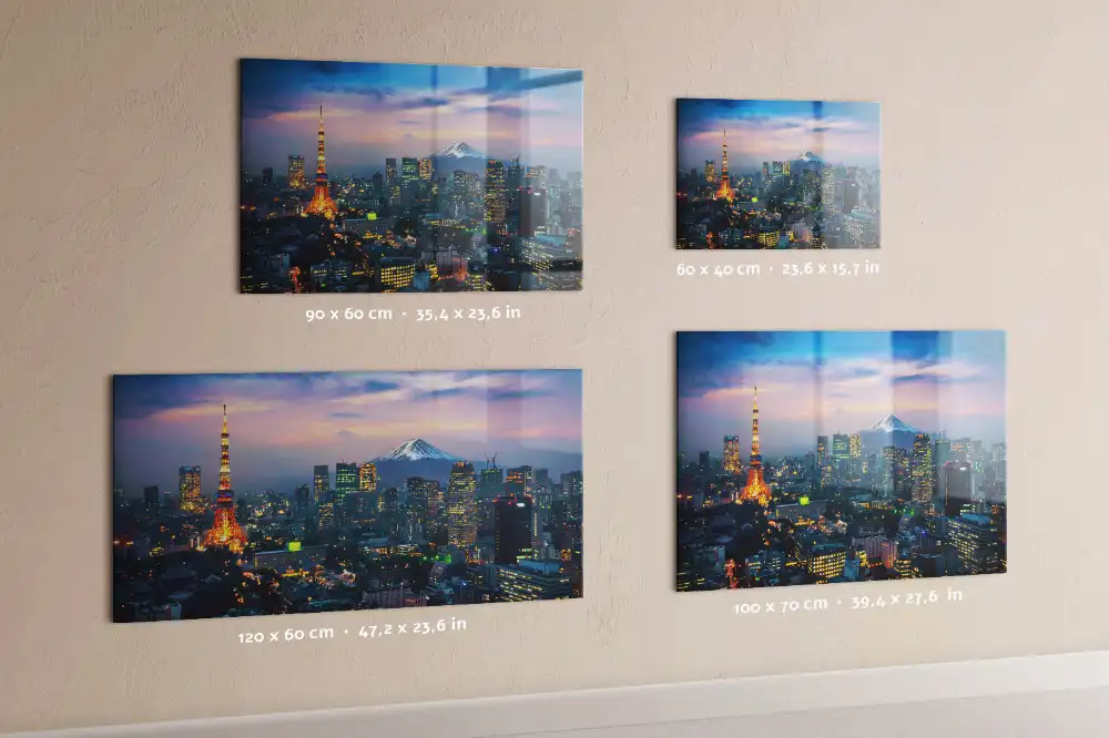 Tableau magnétique en verre métropole nocturne