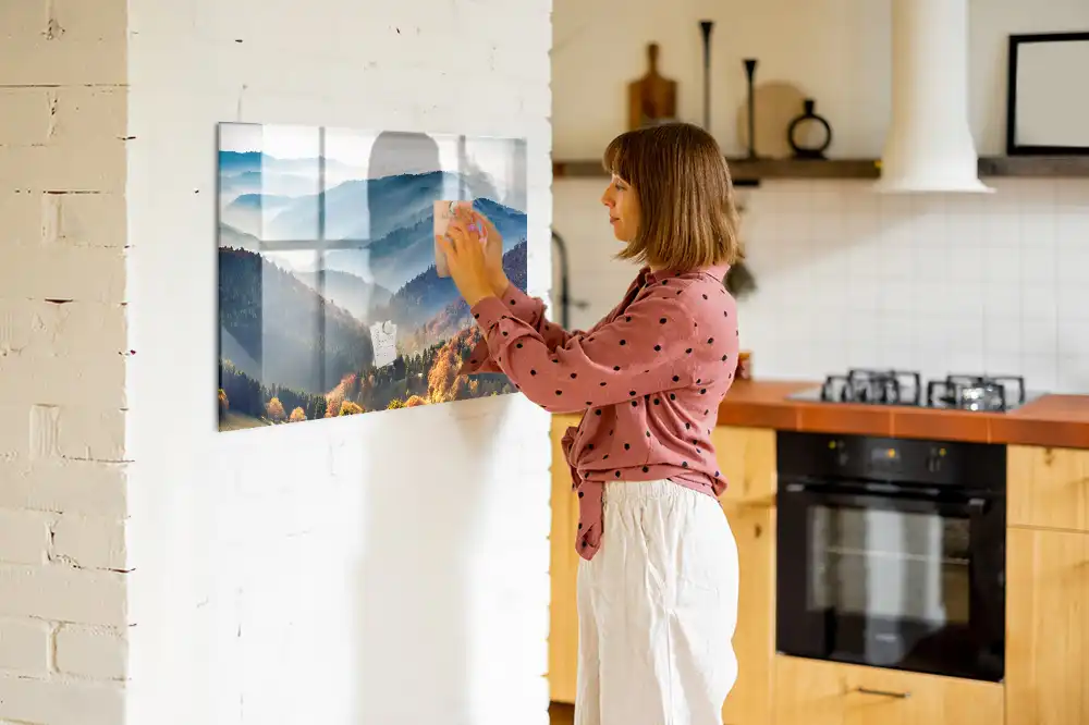 Tableau mural magnétique paysage de montagne