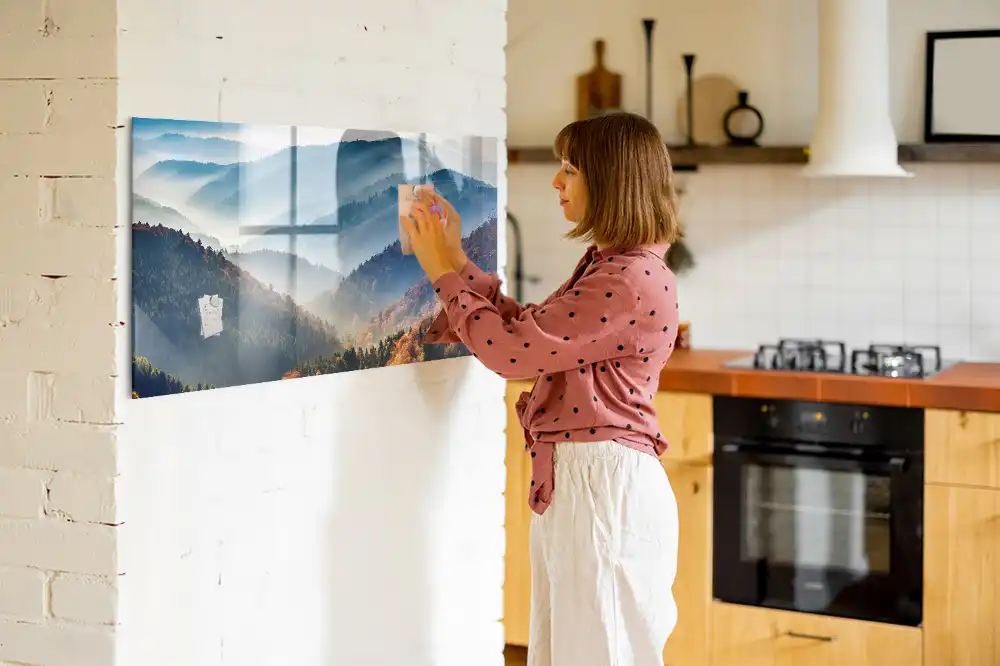 Tableau mural magnétique paysage de montagne