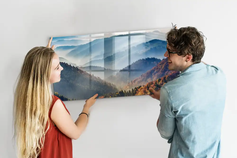 Tableau mural magnétique paysage de montagne