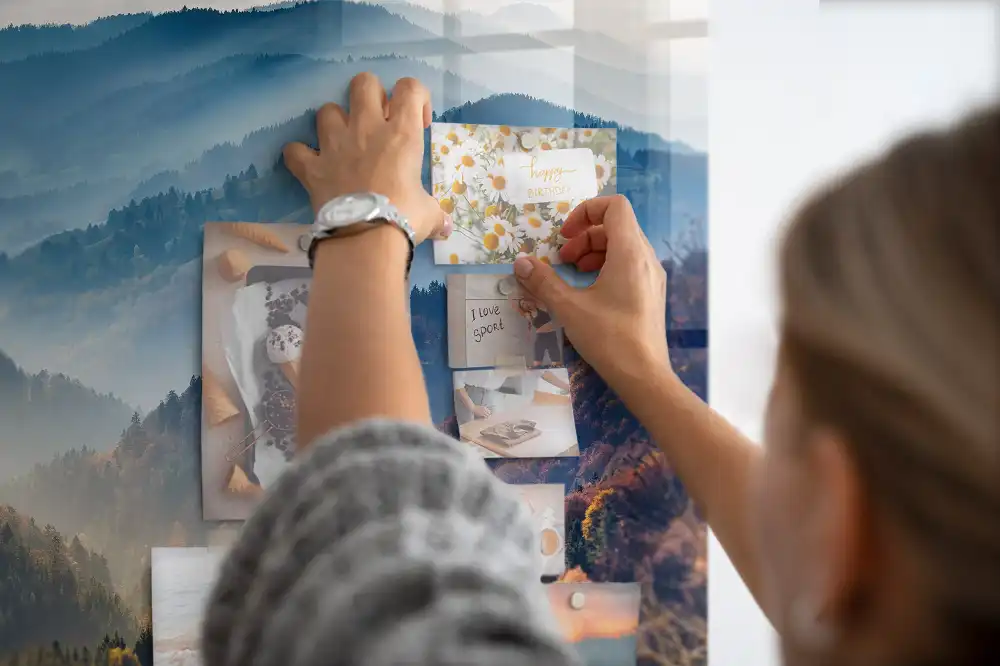 Tableau mural magnétique paysage de montagne