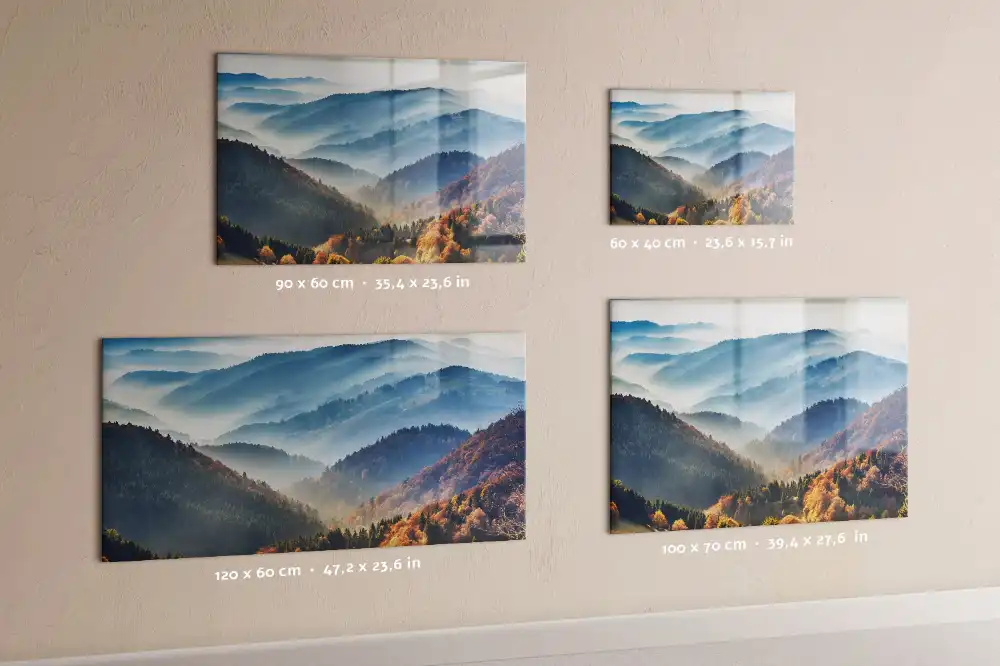 Tableau mural magnétique paysage de montagne