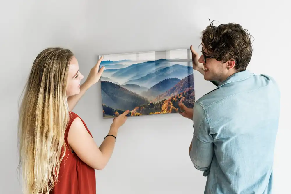 Tableau mural magnétique paysage de montagne
