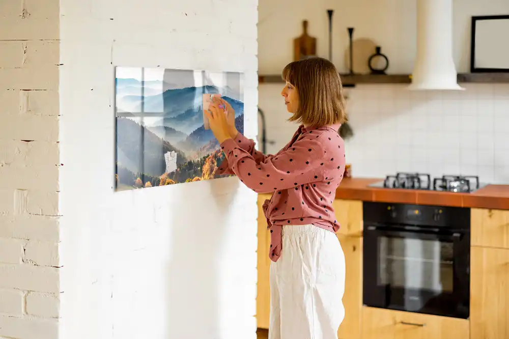 Tableau mural magnétique paysage de montagne