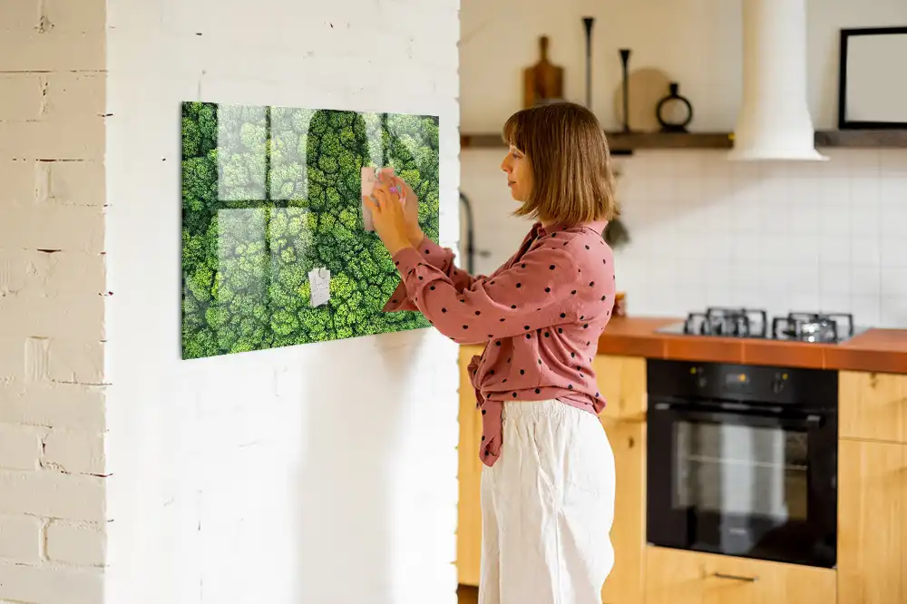 Tableau mural magnétique vue aérienne de la forêt