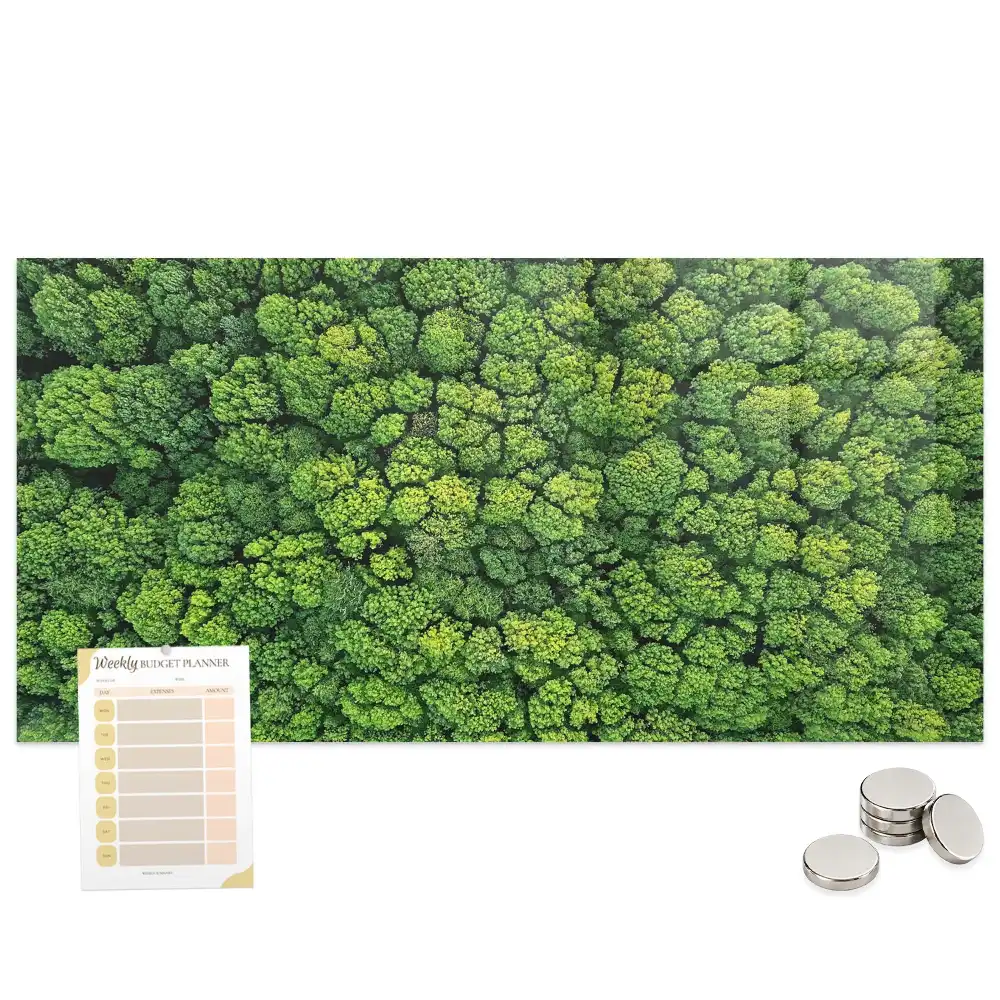 Tableau mural magnétique vue aérienne de la forêt