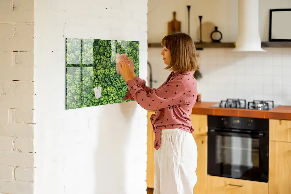 Tableau mural magnétique vue aérienne de la forêt